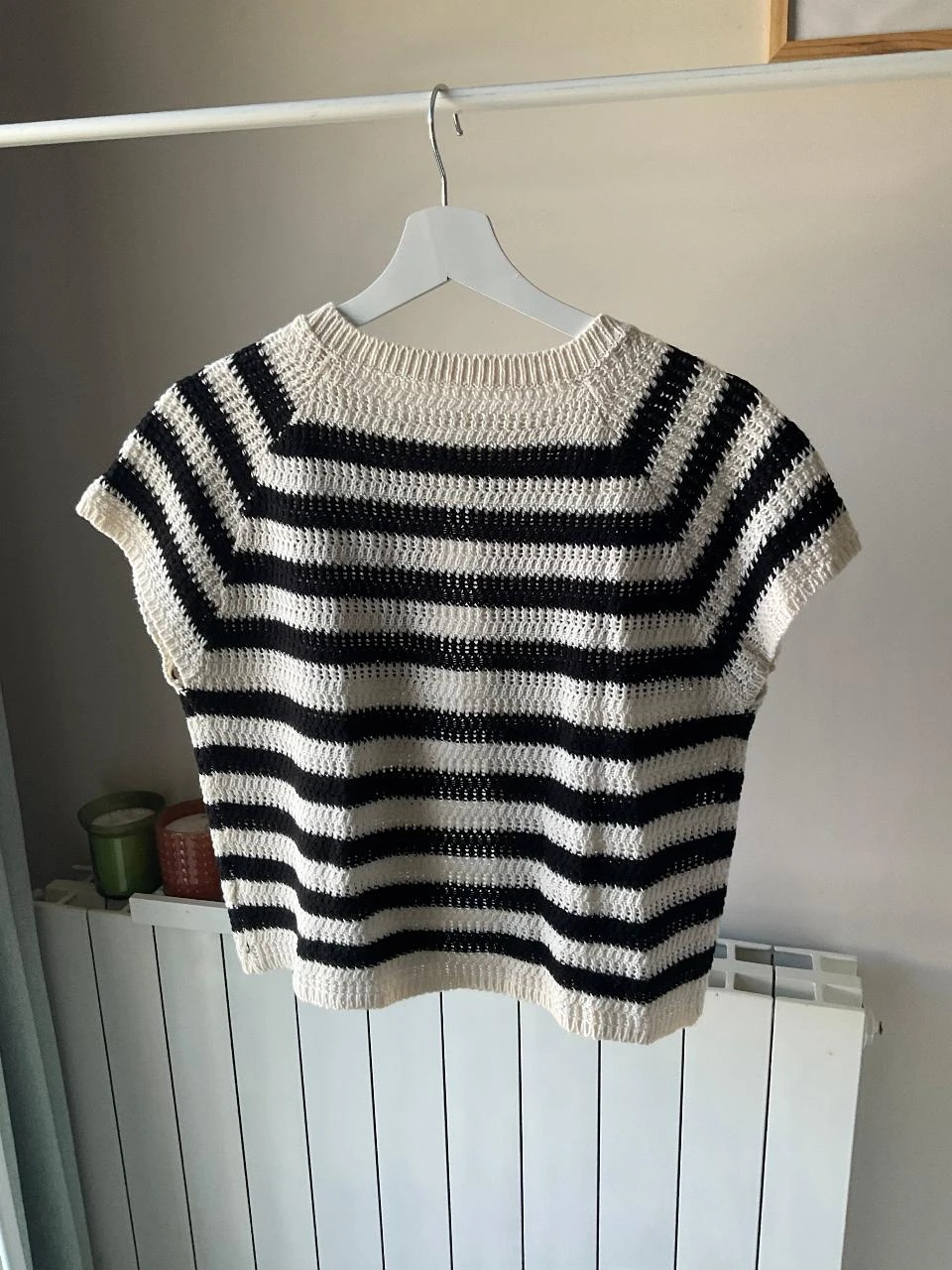 Chaleco crema y negro estilo marinero nuevo Talla M – photo 3